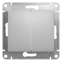 Механизм Systeme Electric (ранее Schneider Electric) серии Glossa (цвет алюминий) выключателя 2-клавишного подходит для сетей 250 В, на ток 10 А.
- Двухклавишный выключатель позволяет управлять двумя источниками света с одной точки.
- Выполнен из материал