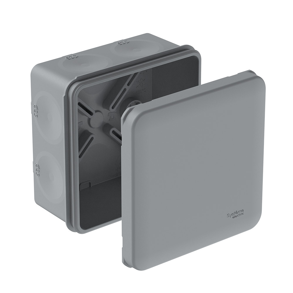 IMT351971 MultiBox Коробка распределительная с мембранными вводами IP66 85х85х42 Серая (со стикером) под пистолет