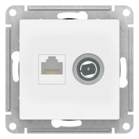Механизм Systeme Electric (ранее Schneider Electric) серии AtlasDesign в цвете ЛОТОС двойной розетки разъёмами RJ45 категория 5е и TV предназначен для удобного и быстрого подключения вашего компьютера и телевизора к соответствующим сетям.- Лицевые детали