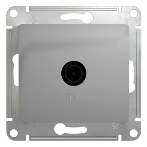 GSL000391 GLOSSA TV РОЗЕТКА оконечная 1DB, механизм, АЛЮМИНИЙ