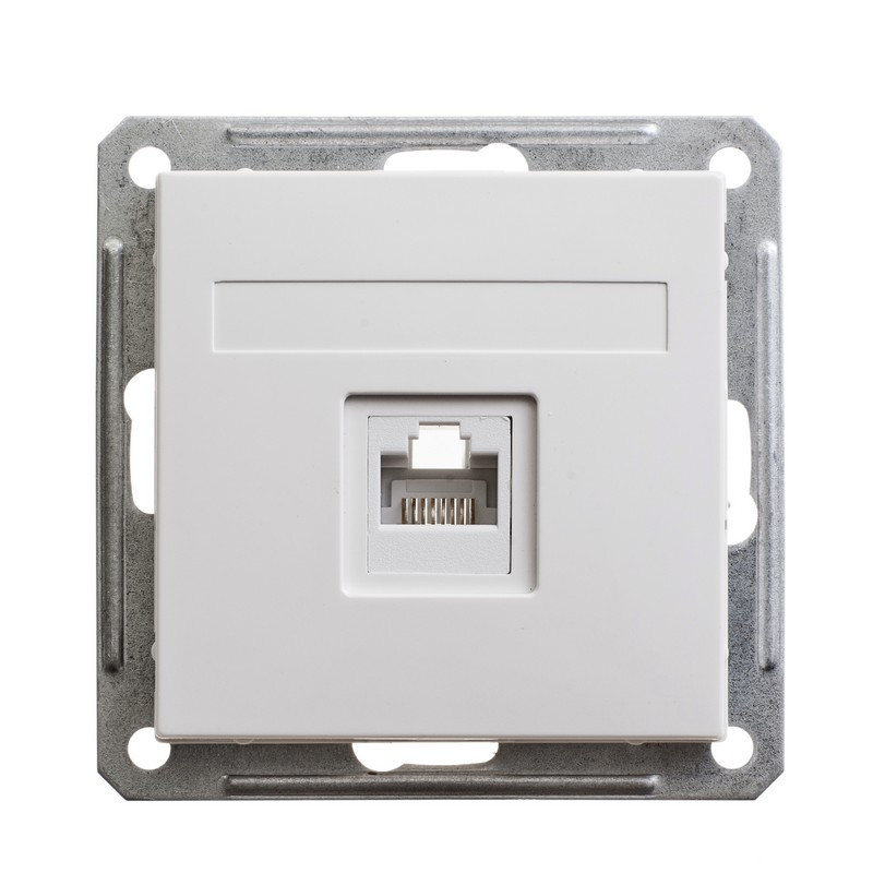 RSI-152K5E-1-86 W59 РОЗЕТКА компьютерная RJ45 кат.5Е, механизм, БЕЛЫЙ