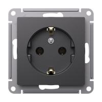 Механизм Systeme Electric (ранее Schneider Electric) серии AtlasDesign в цвете БАЗАЛЬТ розетки одинарной с заземлением и без шторок подходит для сетей 250 В, на ток 16 А.
- Заземляющий контакт обеспечивает дополнительную защиту от удара электрическим токо
