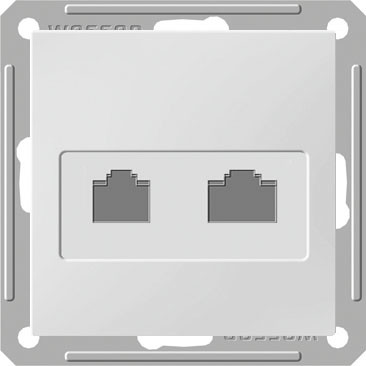 RSI-251KK5E-1-86 W59 РОЗЕТКА двойная компьютерная RJ45 кат.5Е, механизм, БЕЛЫЙ