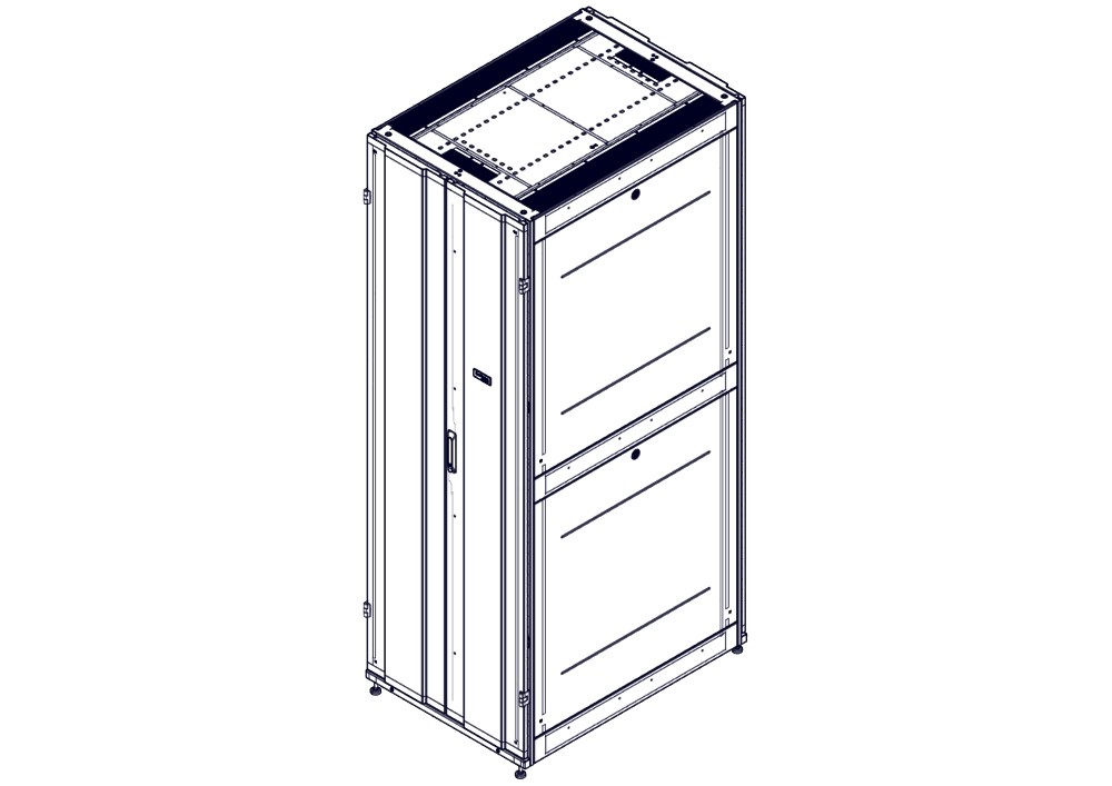 UR3157 Шкаф Systeme Electric, серия Uniprom, 48U-750/1070, боковые панели 4шт, черный