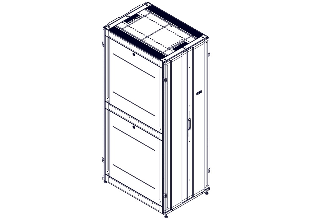 UR3157 Шкаф Systeme Electric, серия Uniprom, 48U-750/1070, боковые панели 4шт, черный