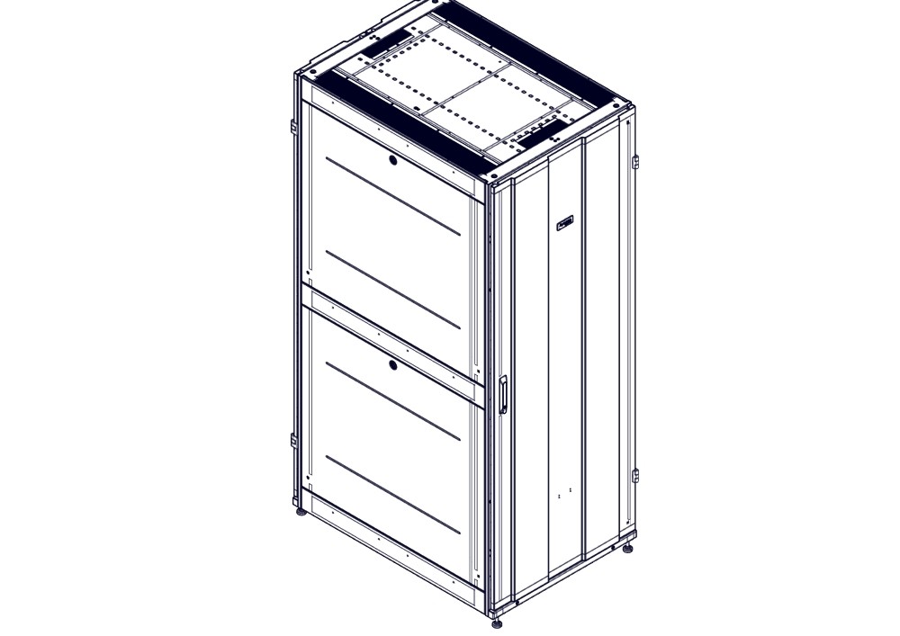 UR3150 Шкаф Systeme Electric, серия Uniprom, 42U-750/1070, боковые панели 4шт, черный