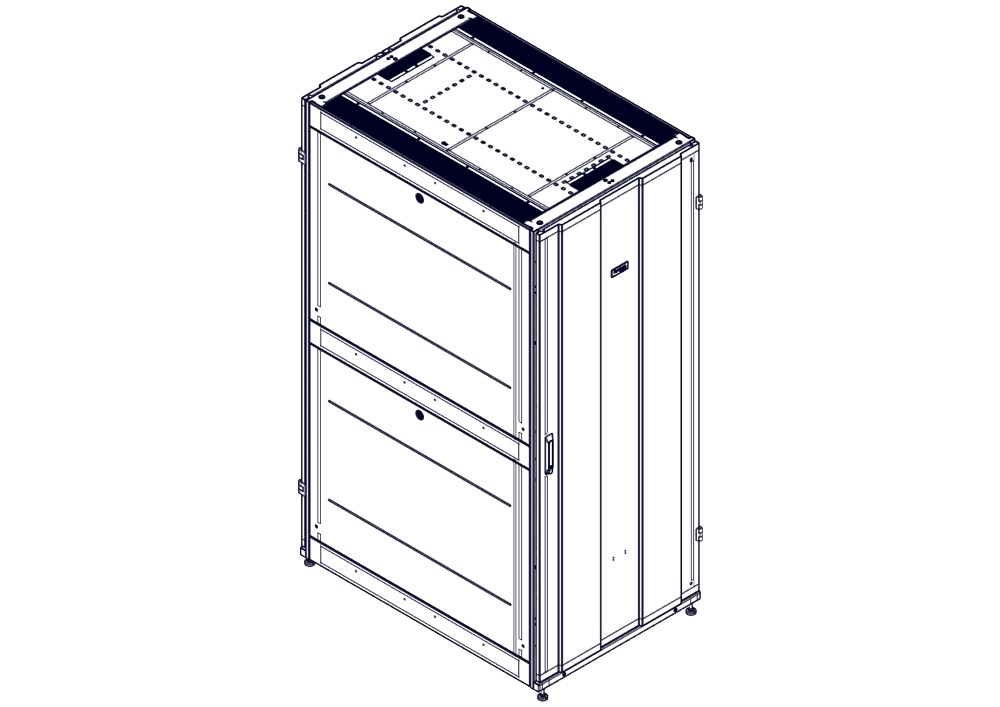 UR3380 Шкаф Systeme Electric, серия Uniprom, 42U-800/1200, боковые панели 4шт, черный