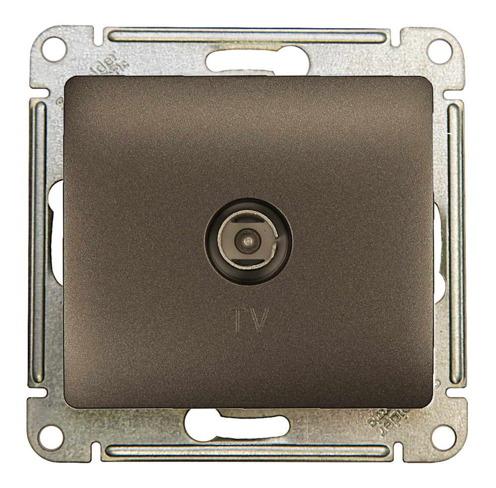 GSL001391 GLOSSA TV РОЗЕТКА оконечная 1DB, механизм, ГРАФИТ