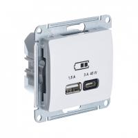 Розетка Systeme Electric (ранее Schneider Electric) серии Glossa (цвет бежевый) двойная USB с разъемами типа A+C высокоскоростная.
- Самая современная USB-зарядка с двумя разъемами позволяет заряжать как стандартные мобильные устройства через разъем типа 