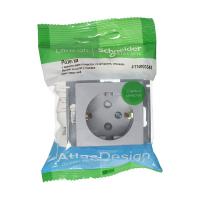 Механизм Systeme Electric (ранее Schneider Electric) серии AtlasDesign в цвете алюминий розетки одинарной с заземлением и шторками подходит для сетей 250 В, на ток 16 А.
- Заземляющий контакт обеспечивает дополнительную защиту от удара электрическим током