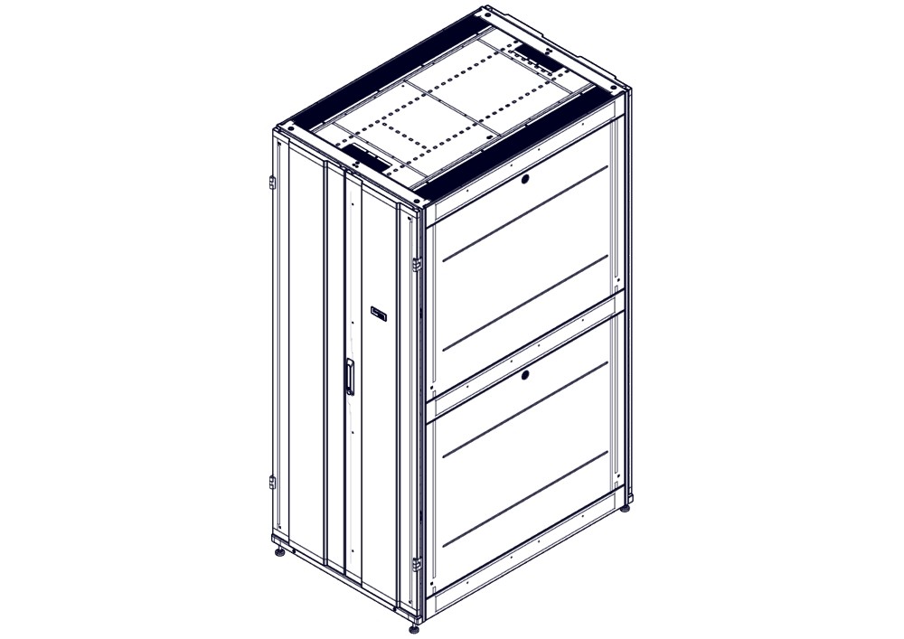UR3380 Шкаф Systeme Electric, серия Uniprom, 42U-800/1200, боковые панели 4шт, черный