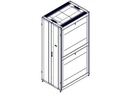 UR3387 Шкаф Systeme Electric, серия Uniprom, 48U-800/1200, боковые панели 4шт, черный
