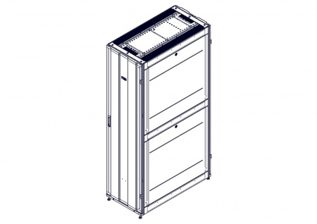 UR3307 Шкаф Systeme Electric, серия Uniprom, 48U-600/1200, боковые панели 4шт, черный