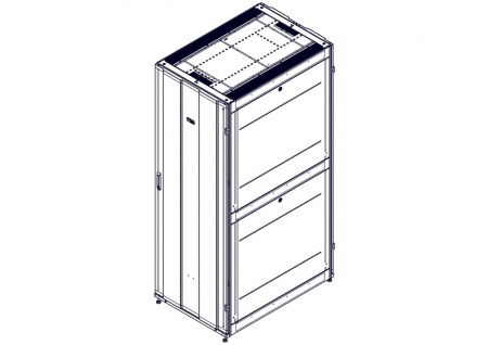 UR3387 Шкаф Systeme Electric, серия Uniprom, 48U-800/1200, боковые панели 4шт, черный
