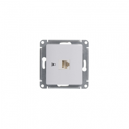 GSL000181K GLOSSA РОЗЕТКА компьютерная RJ45 кат.5Е, механизм, БЕЛЫЙ