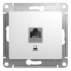 GSL000181K GLOSSA РОЗЕТКА компьютерная RJ45 кат.5Е, механизм, БЕЛЫЙ
