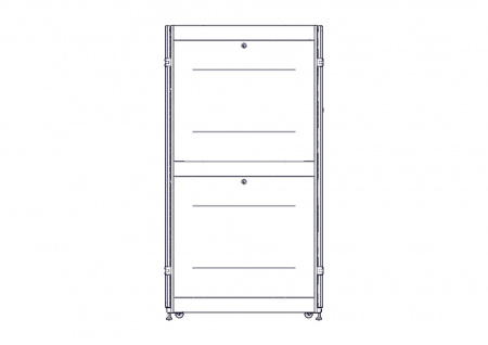 UR3100 Шкаф Systeme Electric, серия Uniprom, 42U-600/1070, боковые панели 4шт, черный