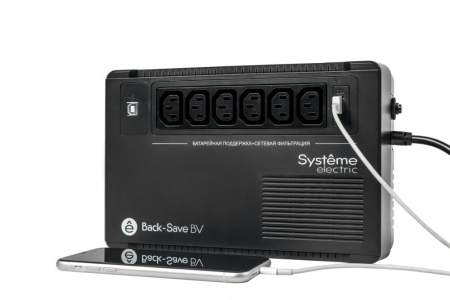 BVSE600I ИБП Back-Save BV Systeme Electric 600 ВА AVR 6 С13 230 В 1 USB-A