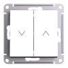 ATN000119 ATLASDESIGN 2-клавишный ВЫКЛЮЧАТЕЛЬ ДЛЯ ЖАЛЮЗИ, 2х сх.4, 10А, мех., БЕЛЫЙ