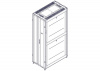 UR3100 Шкаф Systeme Electric, серия Uniprom, 42U-600/1070, боковые панели 4шт, черный