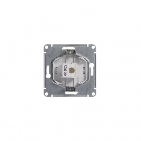GSL000181K GLOSSA РОЗЕТКА компьютерная RJ45 кат.5Е, механизм, БЕЛЫЙ