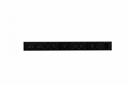 UP7821 Блок расределения питания (БРП) Uniprom, с мониторингом, 1U, 240В, 1Ф, 16A, 10xC13 2xC19, 2м, IEC320 C20