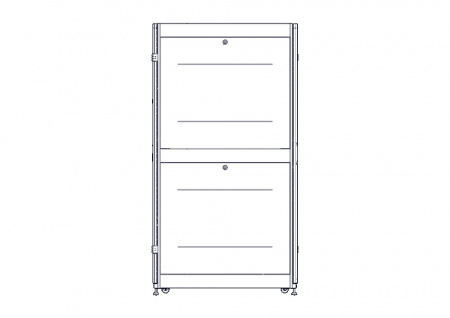 UR3100 Шкаф Systeme Electric, серия Uniprom, 42U-600/1070, боковые панели 4шт, черный