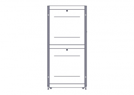 UR3107 Шкаф Systeme Electric, серия Uniprom, 48U-600/1070, боковые панели 4шт, черный
