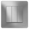 BLNVS100503 BLANCA С/У 3-клавишный ВЫКЛЮЧАТЕЛЬ (cх.1+1+1), 10А, 250В, АЛЮМИНИЙ