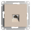 ATN001283 ATLASDESIGN РОЗЕТКА компьютерная RJ45, кат. 5Е, механизм, ПЕСОЧНЫЙ