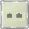 RSI-251TK5E-2-86 W59 РОЗЕТКА двойная RJ11+RJ45, 160В, 1А, кат.5Е, механизм, СЛОНОВАЯ КОСТЬ