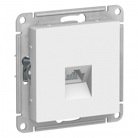 ATN000183 ATLASDESIGN РОЗЕТКА компьютерная RJ45, кат. 5Е, механизм, БЕЛЫЙ