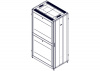 UR3387 Шкаф Systeme Electric, серия Uniprom, 48U-800/1200, боковые панели 4шт, черный