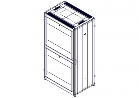UR3387 Шкаф Systeme Electric, серия Uniprom, 48U-800/1200, боковые панели 4шт, черный