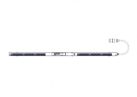 UP8953 Блок расределения питания (БРП) Uniprom, управляемый, 0U, 240В, 1Ф, 32A, 36xC13 6xC19, 3м кабель, IEC309