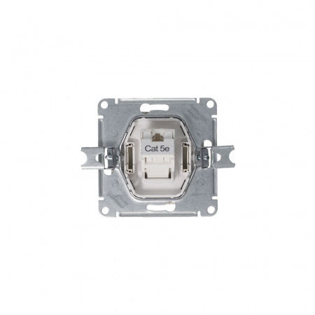 ATN000383 ATLASDESIGN РОЗЕТКА компьютерная RJ45, кат. 5Е, механизм, АЛЮМИНИЙ