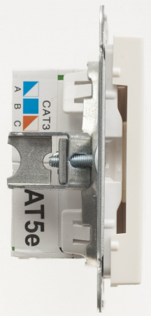 RSI-251TK5E-2-86 W59 РОЗЕТКА двойная RJ11+RJ45, 160В, 1А, кат.5Е, механизм, СЛОНОВАЯ КОСТЬ