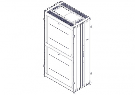 UR3100 Шкаф Systeme Electric, серия Uniprom, 42U-600/1070, боковые панели 4шт, черный