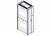 UR3107 Шкаф Systeme Electric, серия Uniprom, 48U-600/1070, боковые панели 4шт, черный