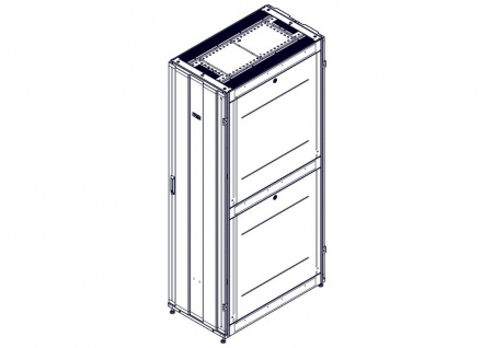 UR3107 Шкаф Systeme Electric, серия Uniprom, 48U-600/1070, боковые панели 4шт, черный