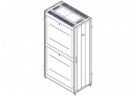 UR3100 Шкаф Systeme Electric, серия Uniprom, 42U-600/1070, боковые панели 4шт, черный