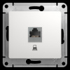 GSL000181K GLOSSA РОЗЕТКА компьютерная RJ45 кат.5Е, механизм, БЕЛЫЙ