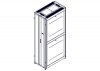 UR3107 Шкаф Systeme Electric, серия Uniprom, 48U-600/1070, боковые панели 4шт, черный