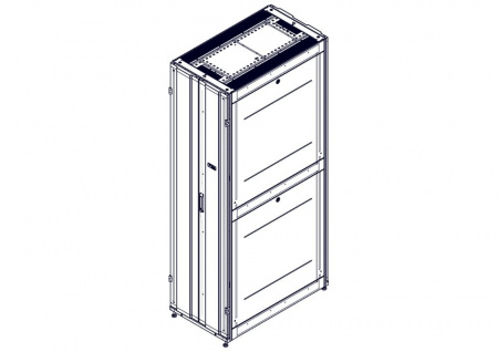 UR3107 Шкаф Systeme Electric, серия Uniprom, 48U-600/1070, боковые панели 4шт, черный