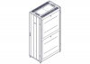 UR3100 Шкаф Systeme Electric, серия Uniprom, 42U-600/1070, боковые панели 4шт, черный