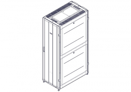 UR3100 Шкаф Systeme Electric, серия Uniprom, 42U-600/1070, боковые панели 4шт, черный